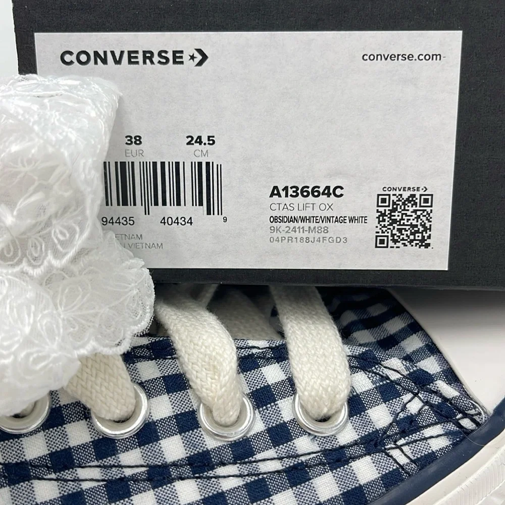 Converse WMNS CTAS Lift OX Sneakers Platform A13664C CTAS LIFT OX OBSIDIAN/WHITE